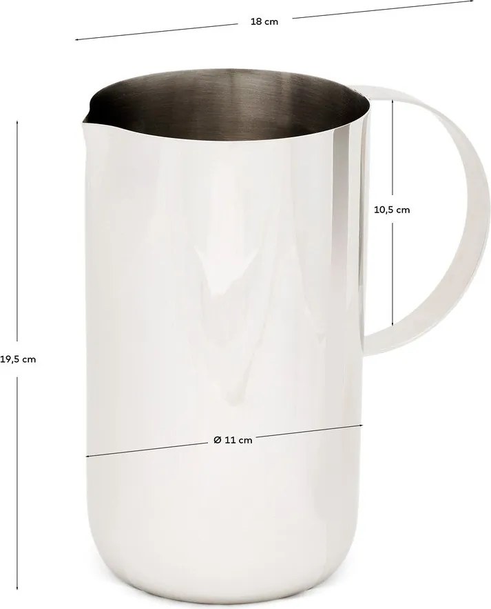 Rozsdamentes acél füles kancsó Nirela – Kave Home