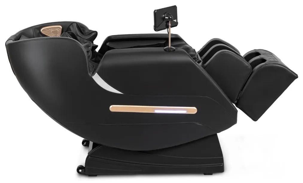 Masszázsfotel Fekete Eco-bőr Kárpittal. VX MAX