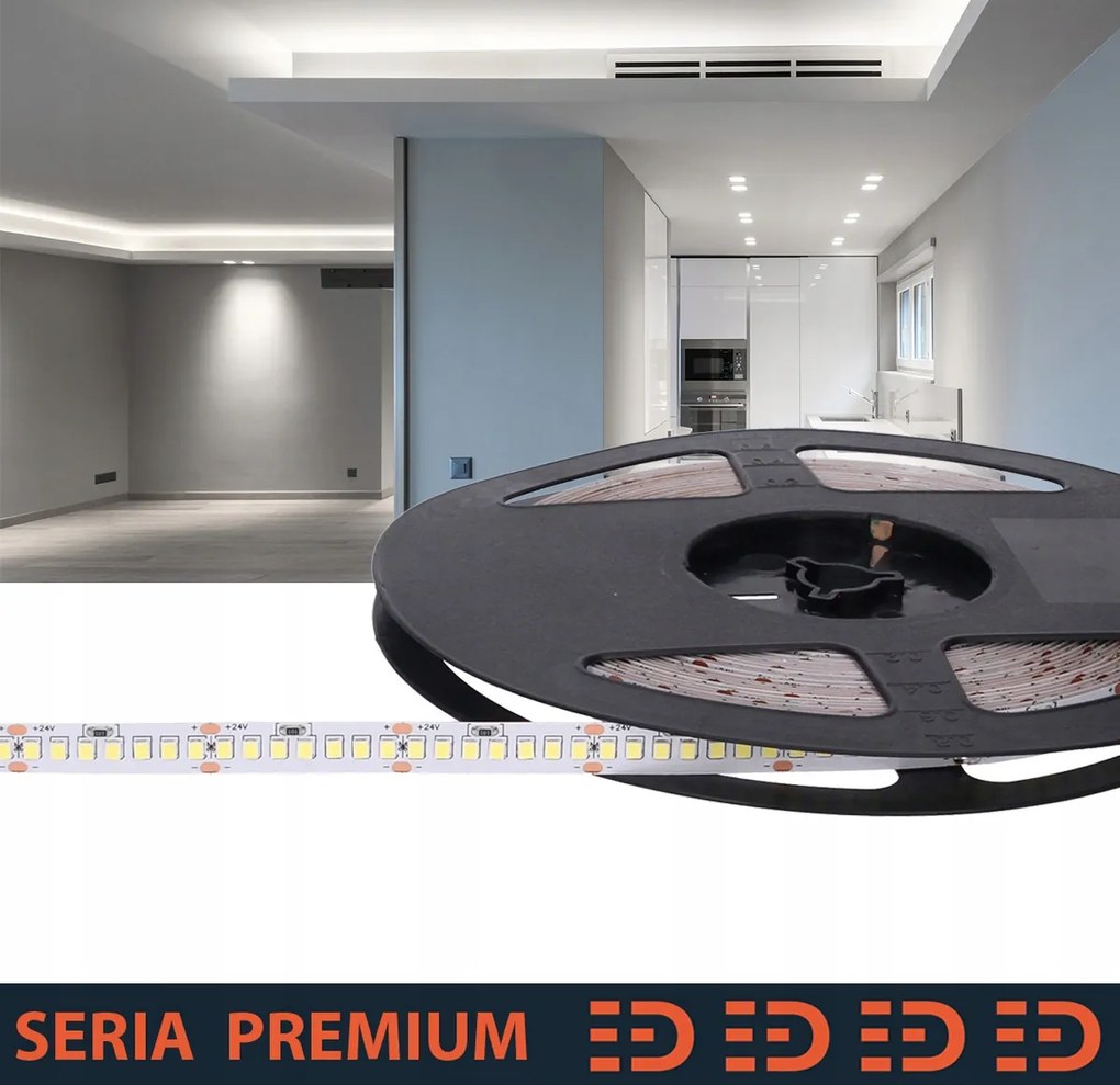 Prémium Led szalag 24V 210LED/m 21W/m 700lm 6500K SMD5050 Ra80