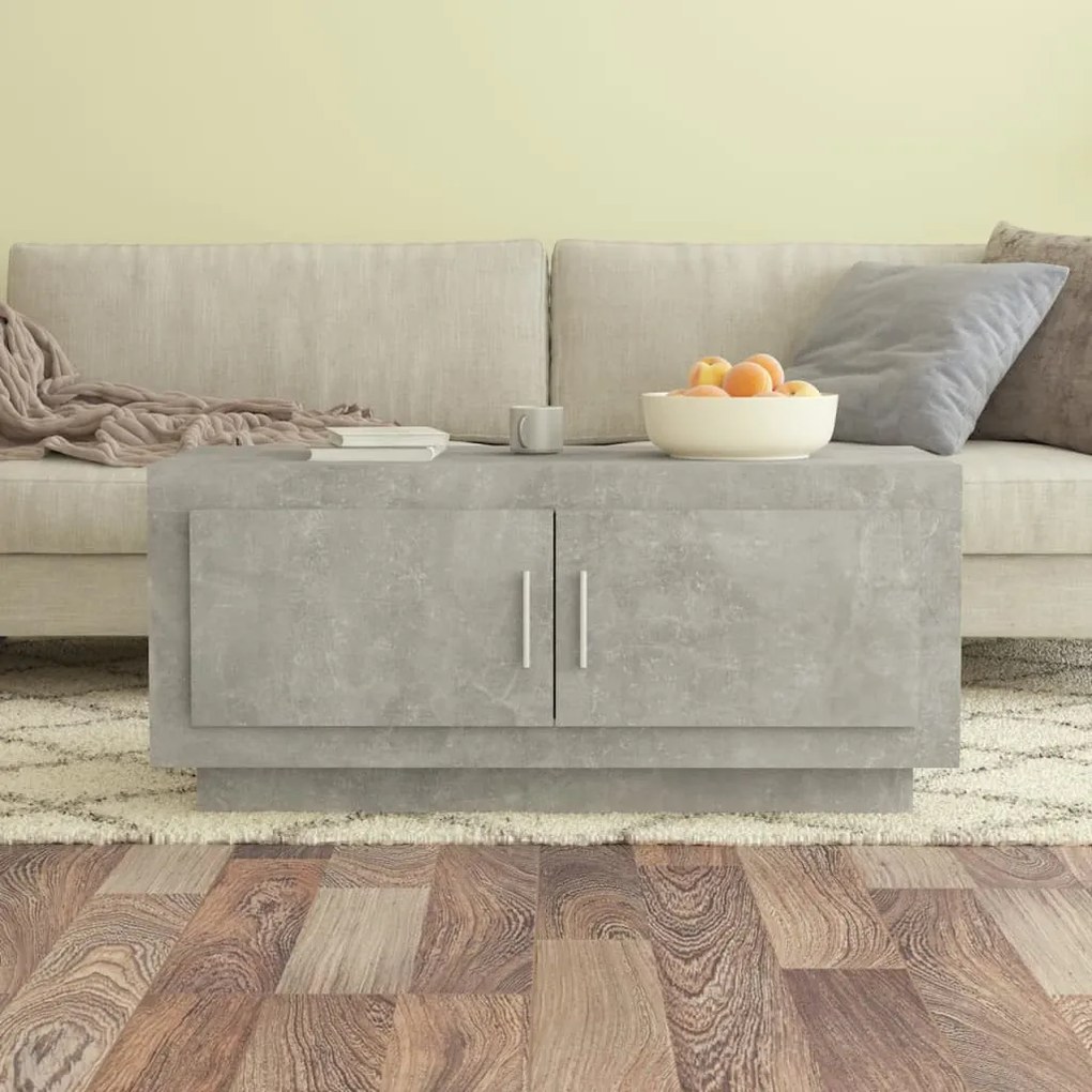 Betonszürke szerelt fa dohányzóasztal 102x 50 x 45 cm