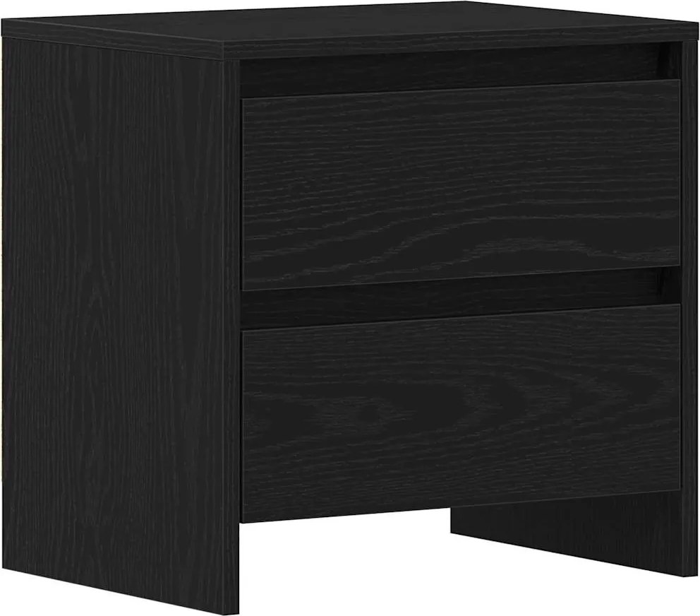 vidaXL Éjjeliszekrény fiókkal Fekete tölgy 45 x 34 x 44,5 cm Faanyag