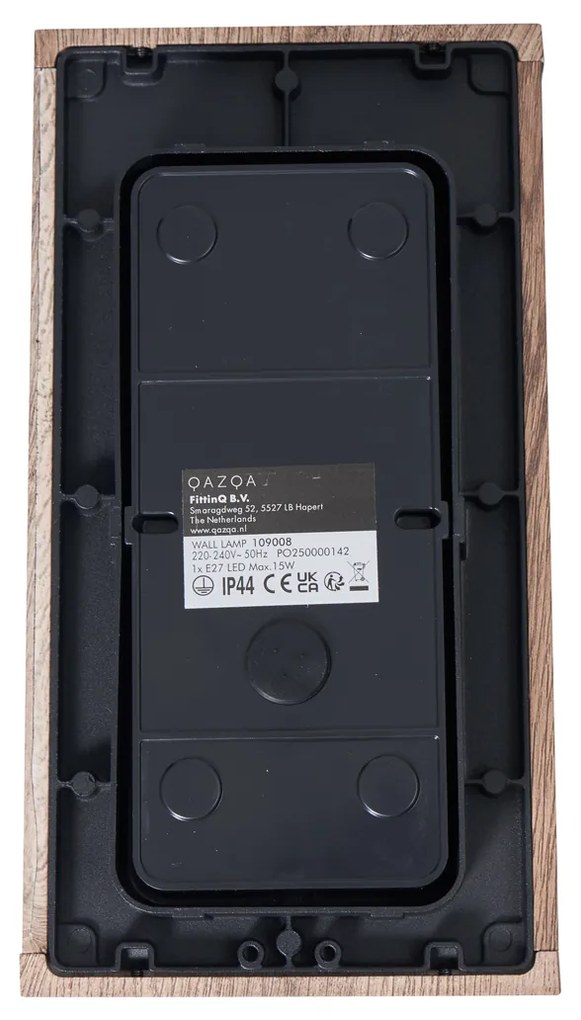 Ipari fali lámpa fa mintával 26 cm IP44 - Charlois