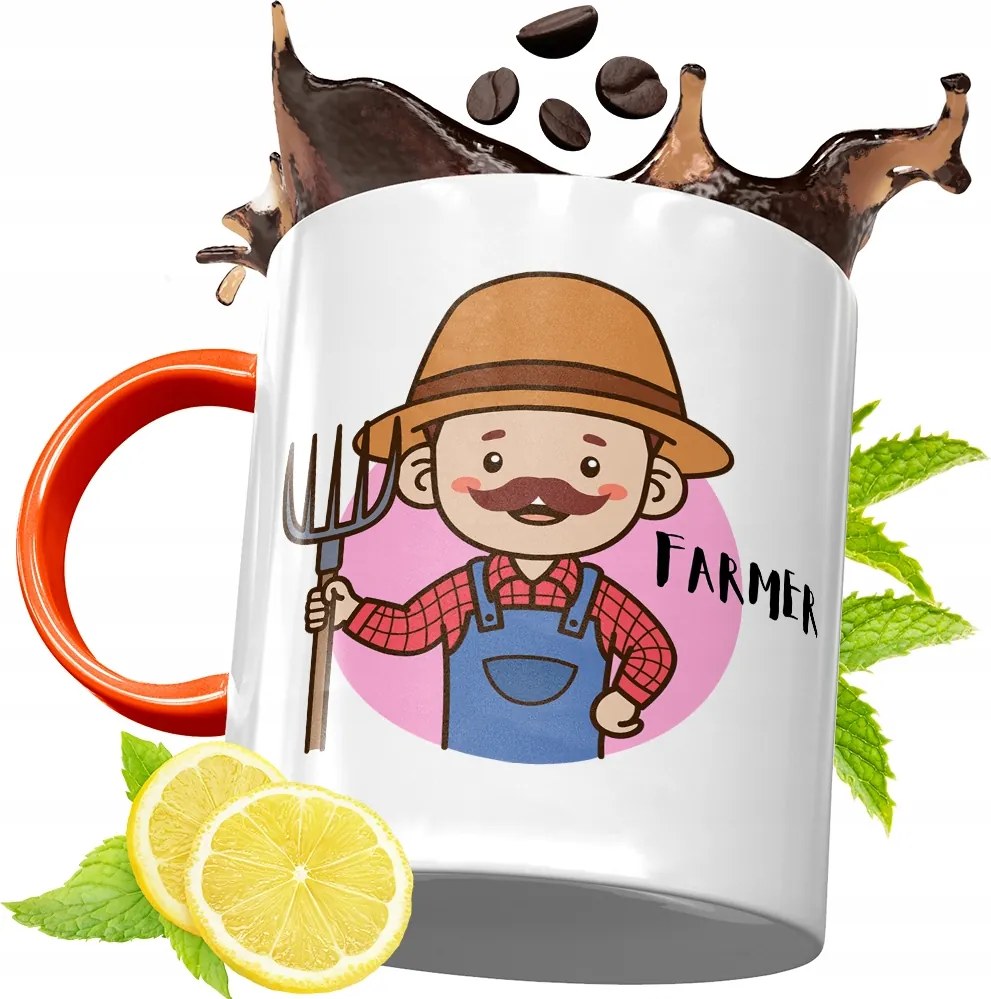 Narancssárga Bögre Gazdáknak Ajándék fényképes nyomtatással