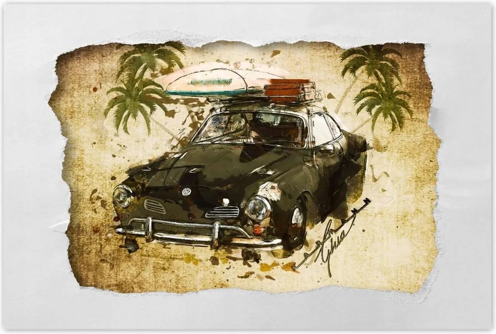 Poszterek 60x40 Volkswagen Karmann Ghia