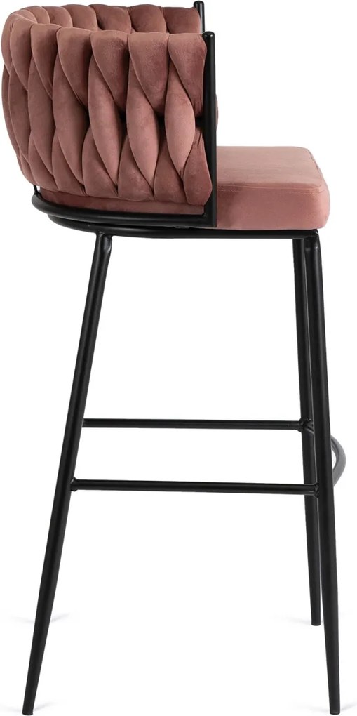 Bárszék rózsaszín bársony, FLORES