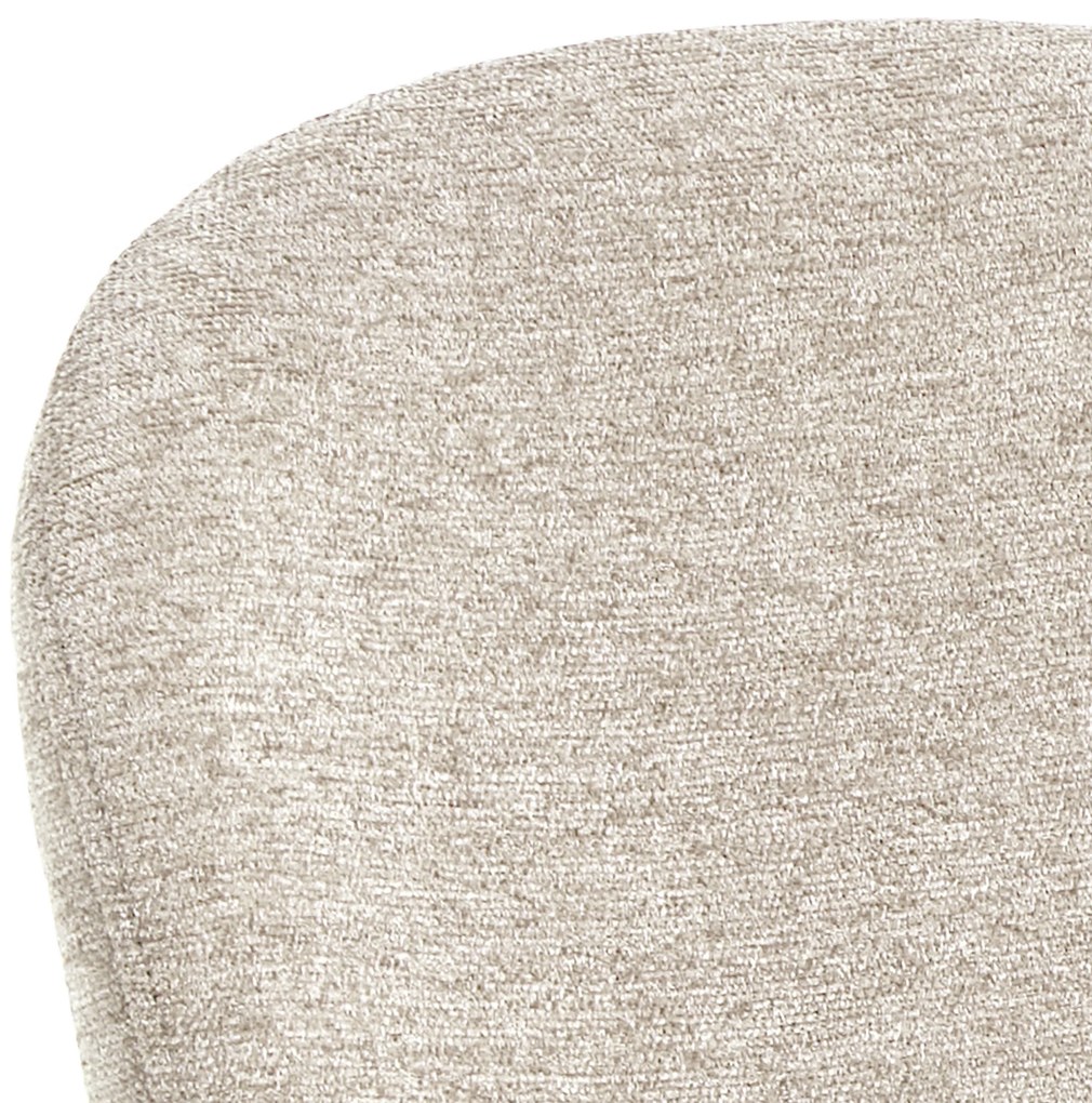 MAZZONI EXPORT FIORA Bézs (Apia 453 szövet) / fekete váz – MODERN KÁRPITOZOTT CHENILLE SZÉK NAPPALIBA/ÉTKEZŐBE