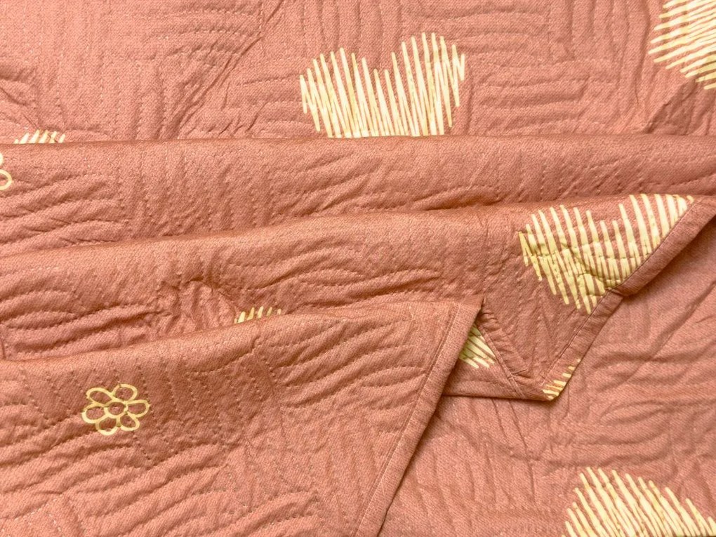 Ágytakaró ORANGE HEART, rózsaszín Méret: 220 x 240 cm