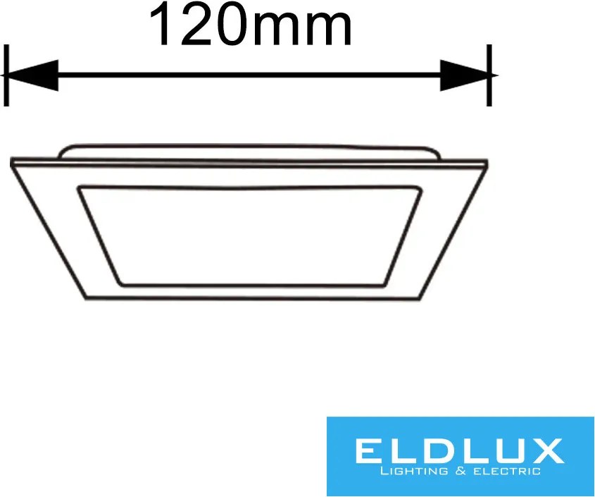 UNIVERSO Négyzet alakú süllyesztett LED panel 6w 480lm CCT/kap. 120° IP20 Fehér 120x120mm kivágás:105x105mm 3év