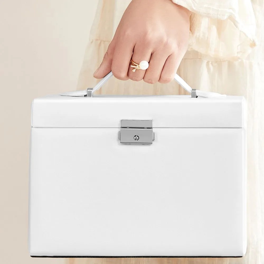 KARINA tükrös ékszerdoboz, 22,5x17,5x16,5cm, fehér SongmicsHome