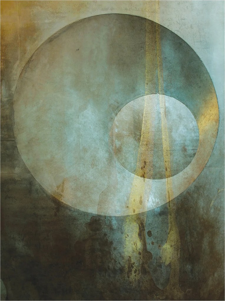 Fotótapéta Kerekek absztrakt beton szürke-bézs kék 206x275 +ragasztó