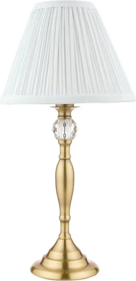 LAURA ASHLEY 3742284-Q ELLIS Kristály Asztali lámpa Antik sárgaréz, Elefántcsont színű E14 IP20