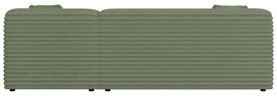 Zöld kordbársony sarokkanapé (jobb oldali-heverő résszel) Martin – Ropez