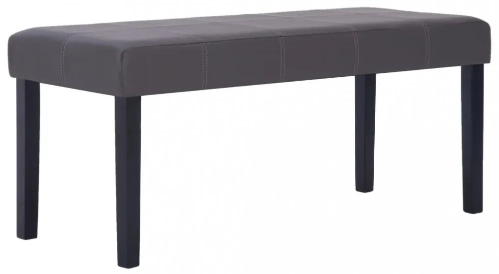 szürke műbőr pad 106 cm