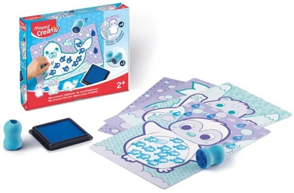 Kreatív készségfejlesztő készlet, MAPED CREATIV, Early age, nyomdavilág (IMAC907042)
