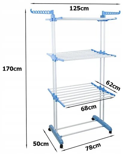 Verk 01371 Ruhaszárító 170x78x62cm