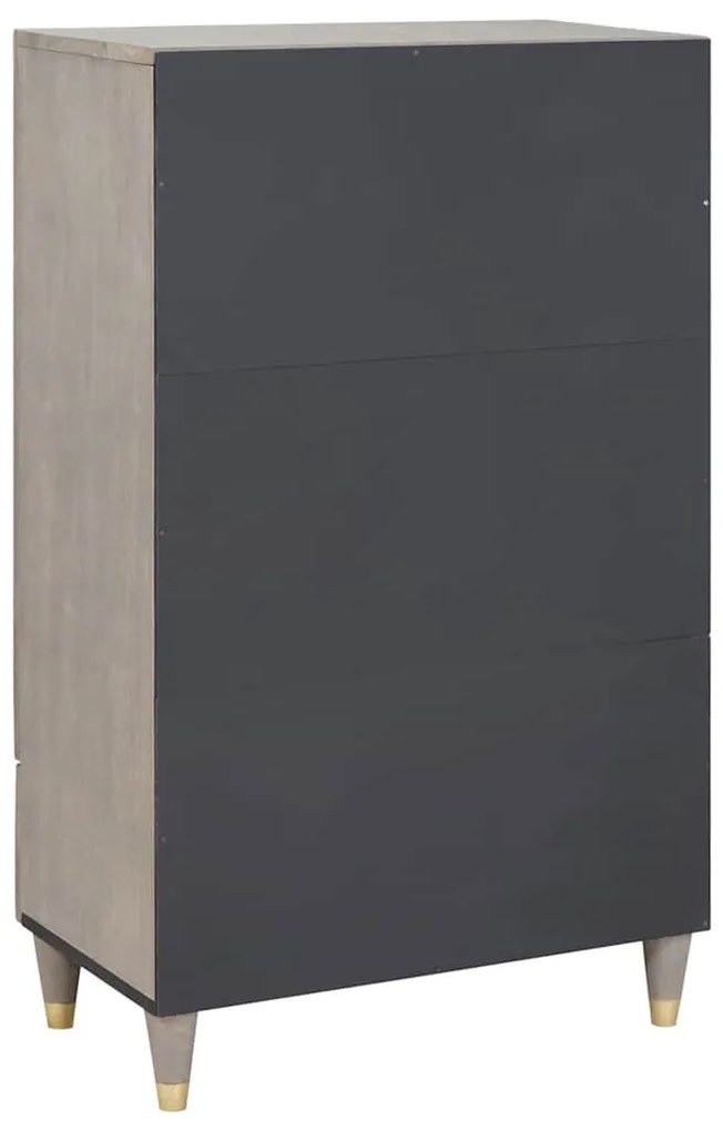 Magasfiú Szürke és Arany 60 x 33.5 x 100 cm Tömör mangófa