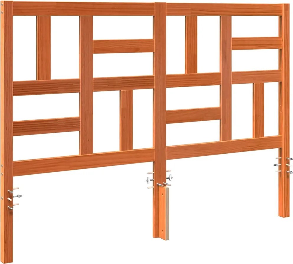 Ágyszerkezet Fejtámla fejtámlával Viaszbarna 145.5 x 4 x 104 cm