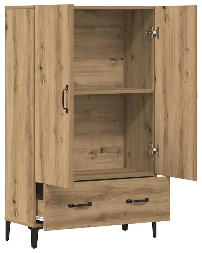 Highboard artisan tölgy 70x31x115 cm gépi úton előállított fa