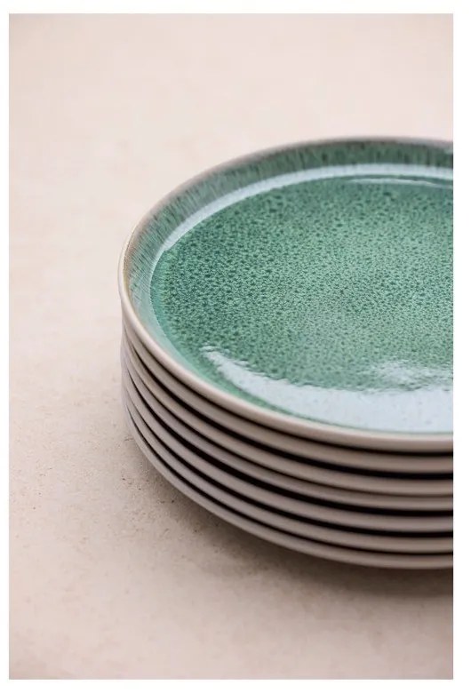Fehér-zöld kőedény tányér ø 27 cm Gastro White/Green – Bitz