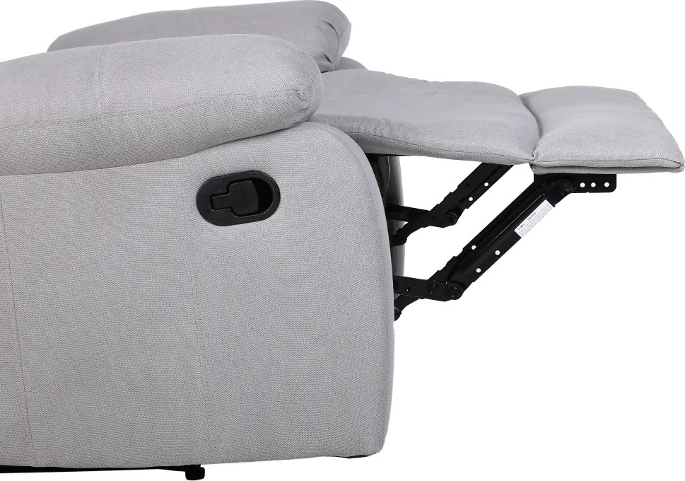 Pihentető fekvőszék, világos szürke szövet, ASKOY NEW