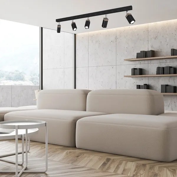 Spotlámpa SOLO 5xGU10/MR11/40W/230V fekete