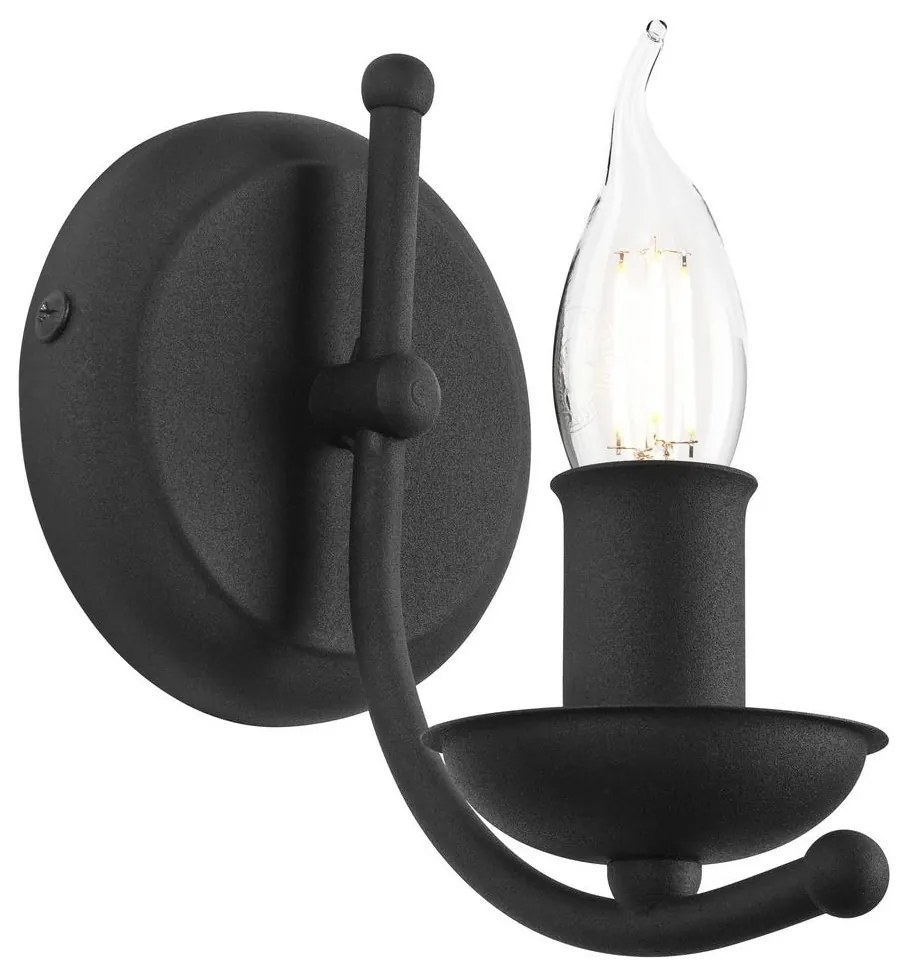 Lamkur Fali lámpa LUCY 1xE14/60W/230V fekete LA44132