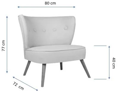 JENI krémszínű fotel