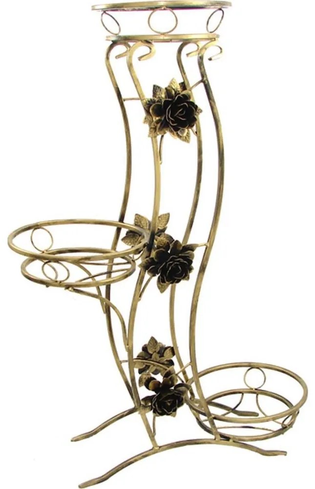 Virágállvány 100x70 cm arany