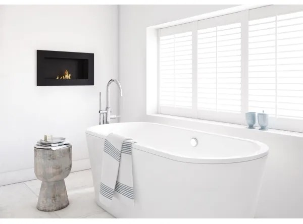 Beépíthető BIO kandalló GOLF 37,4x64,8 cm, 1 kW, fekete