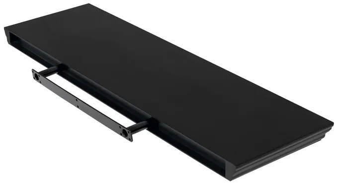 Lebegő polc fekete 80 cm MDF P-025
