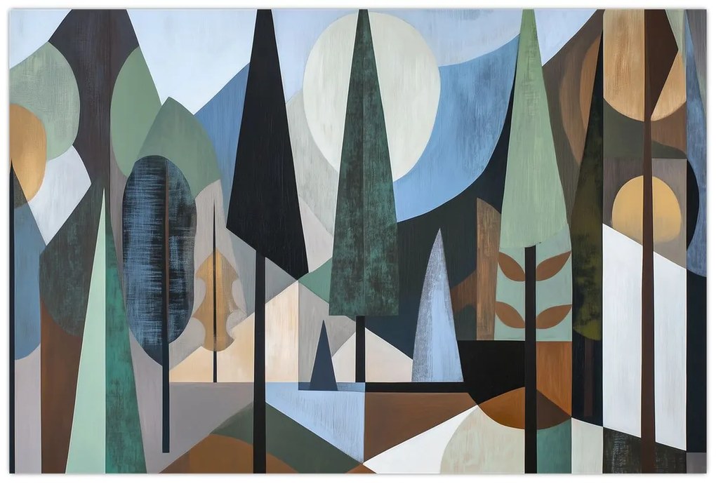 Kép - Természetes geometriai absztrakció II. (90x60 cm)