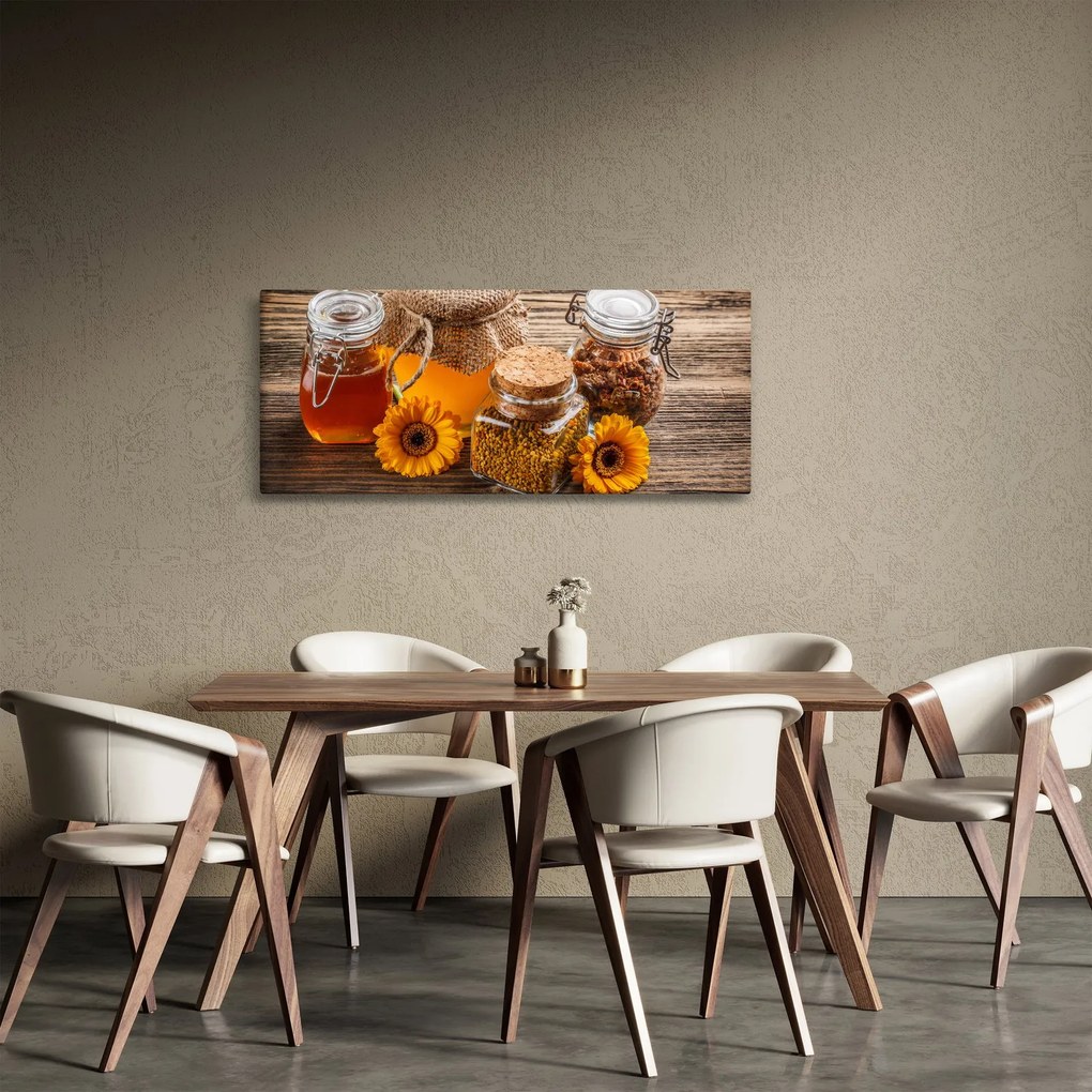 Kép - Csendélet mézes csészékkel (120x50 cm)