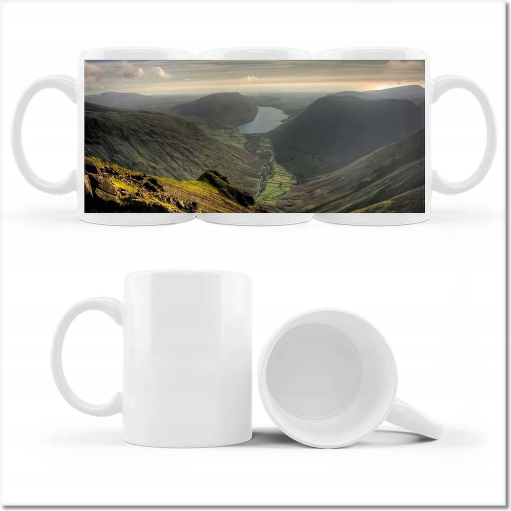 Bögre fényképpel Hegyi tájkép