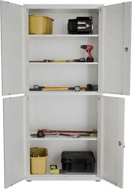 Juskys Fém irodai szekrény - fehér