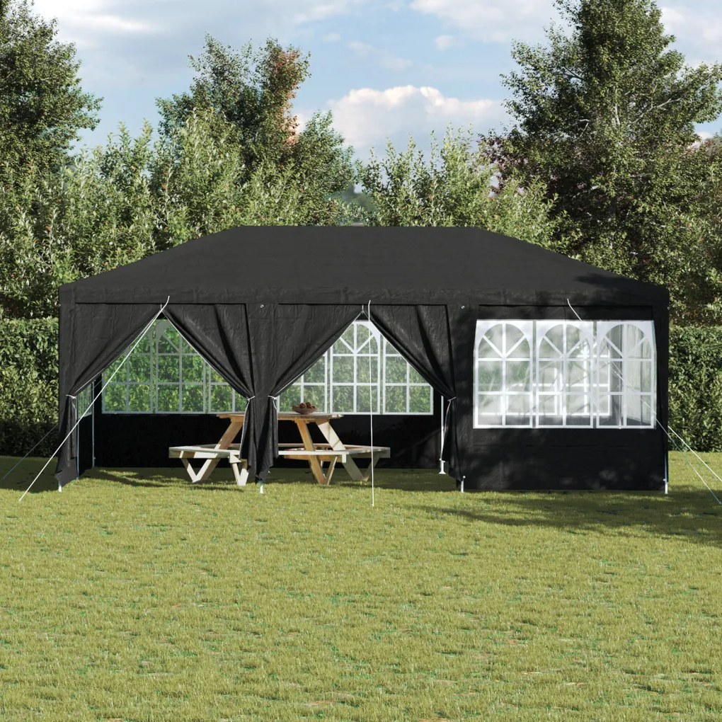buli sátor 10 oldalfallal antracit 6x4 m PE