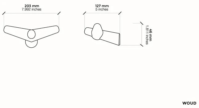 Fogas "Tail Wing",közepes, 2 változat - Woud Variáns: világos tölgyfa