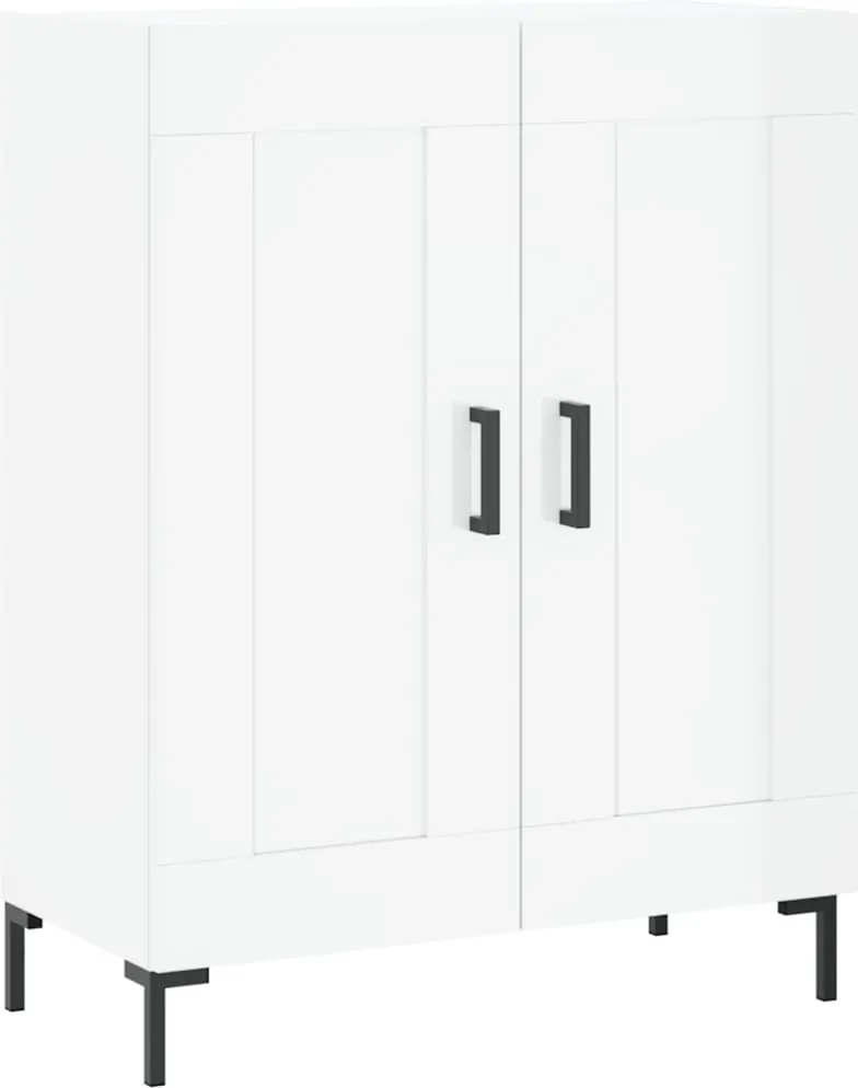 vidaXL magasfényű fehér szerelt fa tálalószekrény 69,5 x 34 x 90 cm