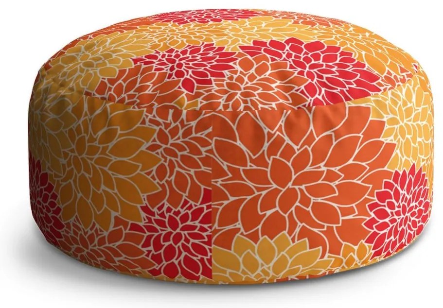 Circle zsámoly színes virágok, piros / sárga