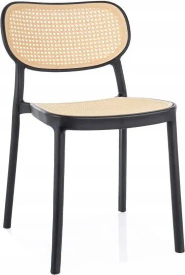 Bali szék BÉZS/fekete rattan hatás Sig nappaliba