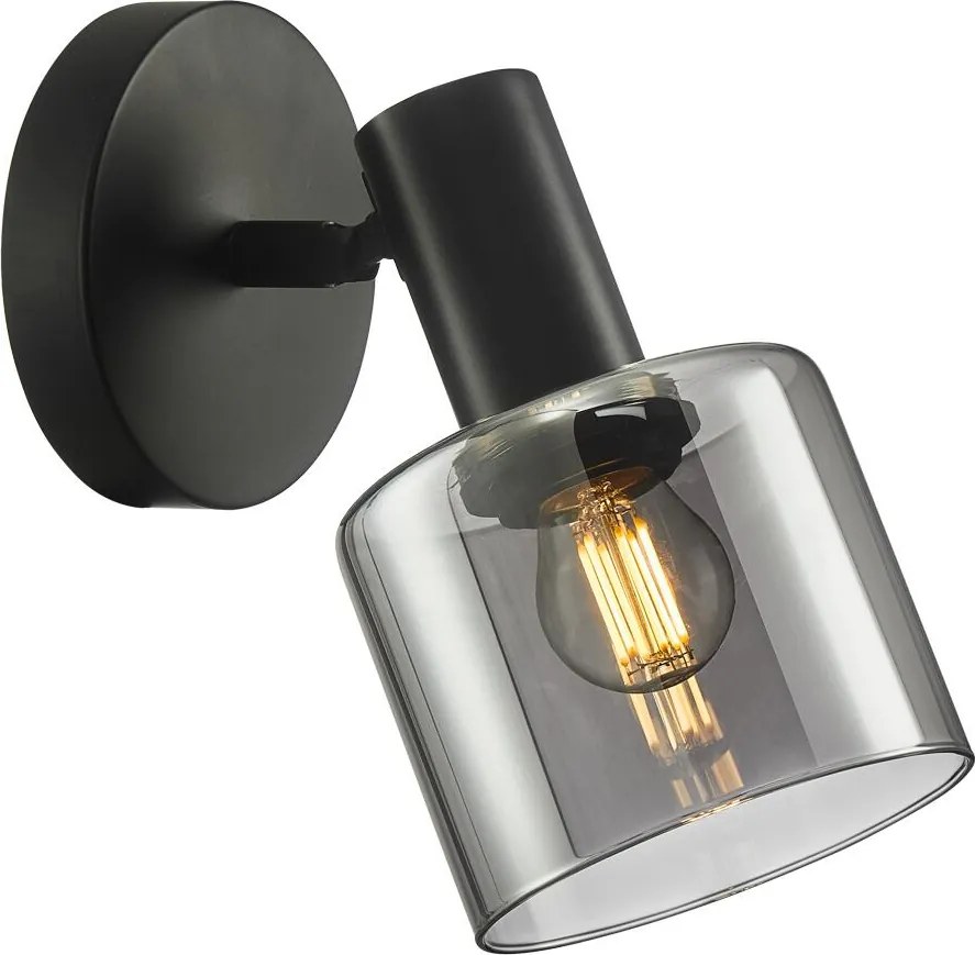 Italux modern fali lámpa santia fekete grafit itxwl-65342-1 bk+sg