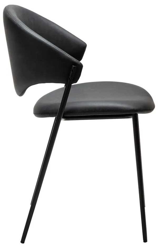 Fekete bőrutánzat étkezőszék Zone – DAN-FORM Denmark