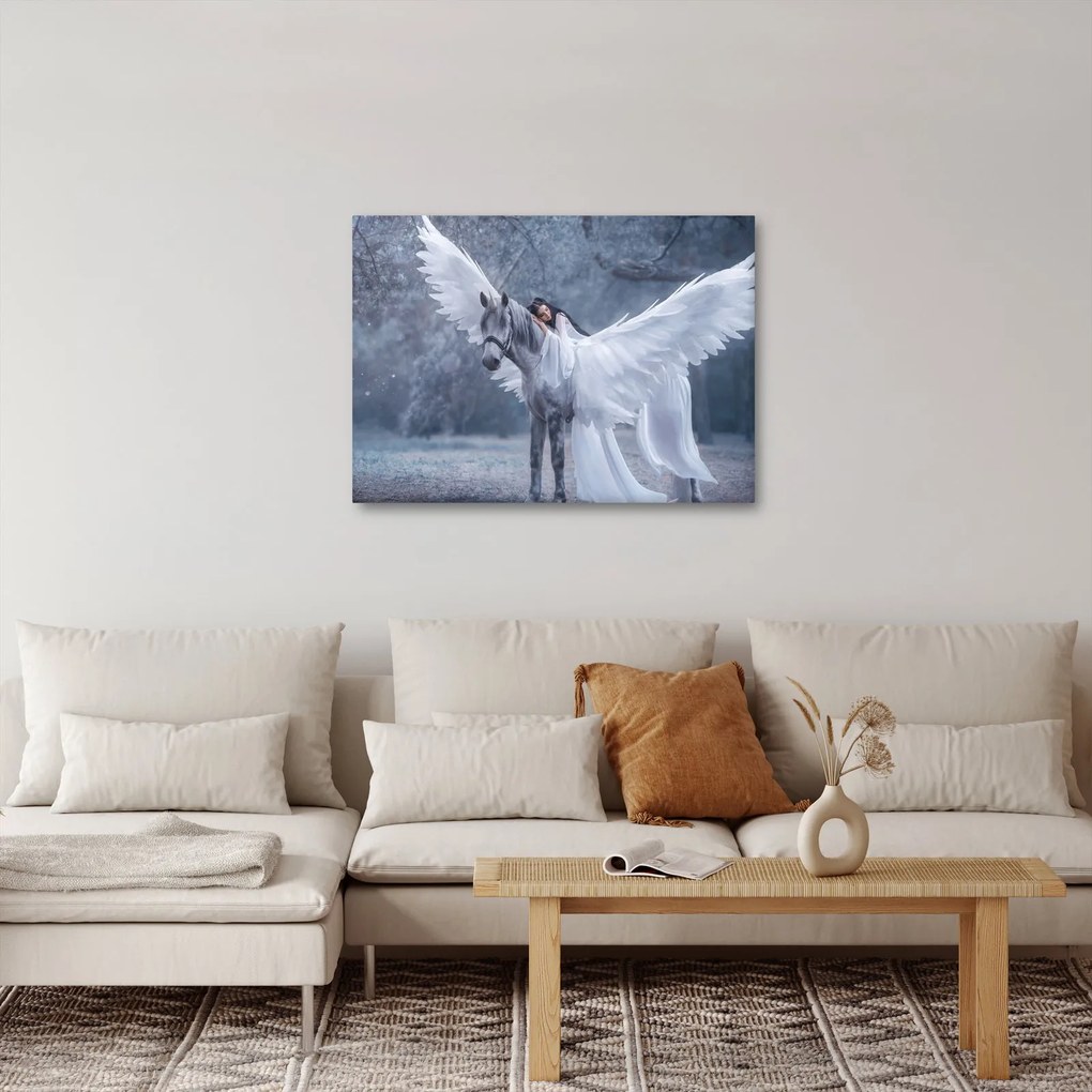 Egy lány képe az egyszarvún (70x50 cm)