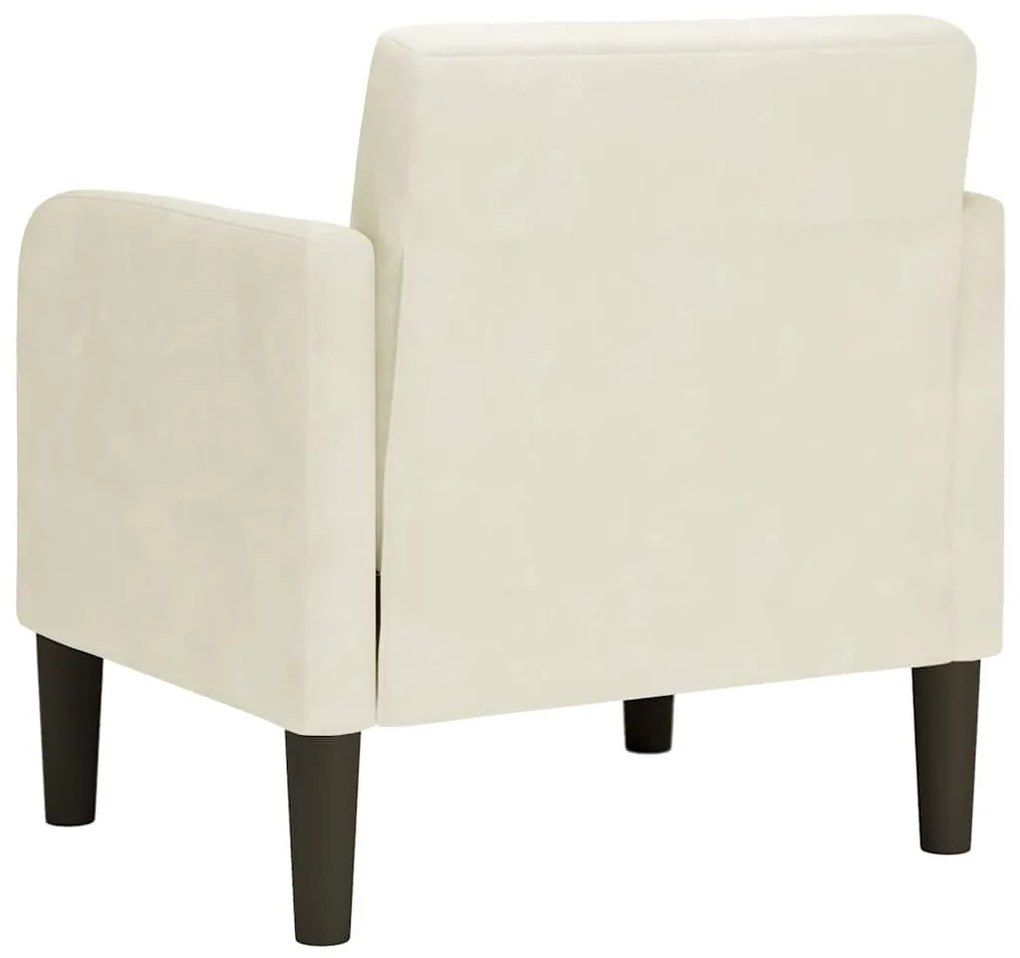 krém bársony kanapészék karfás szék 54 cm