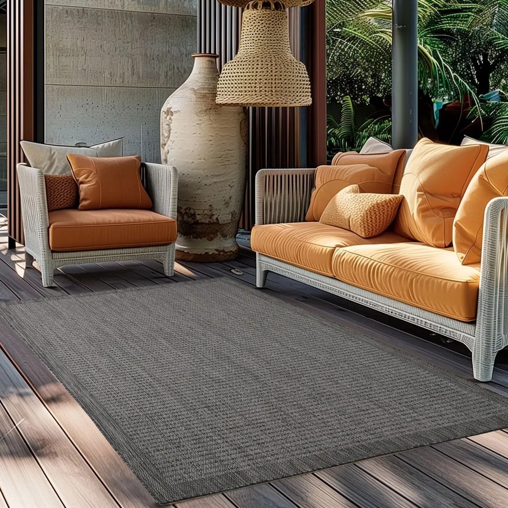 Sötétszürke kültéri szőnyeg 80x150 cm Giza – Ayyildiz Carpets