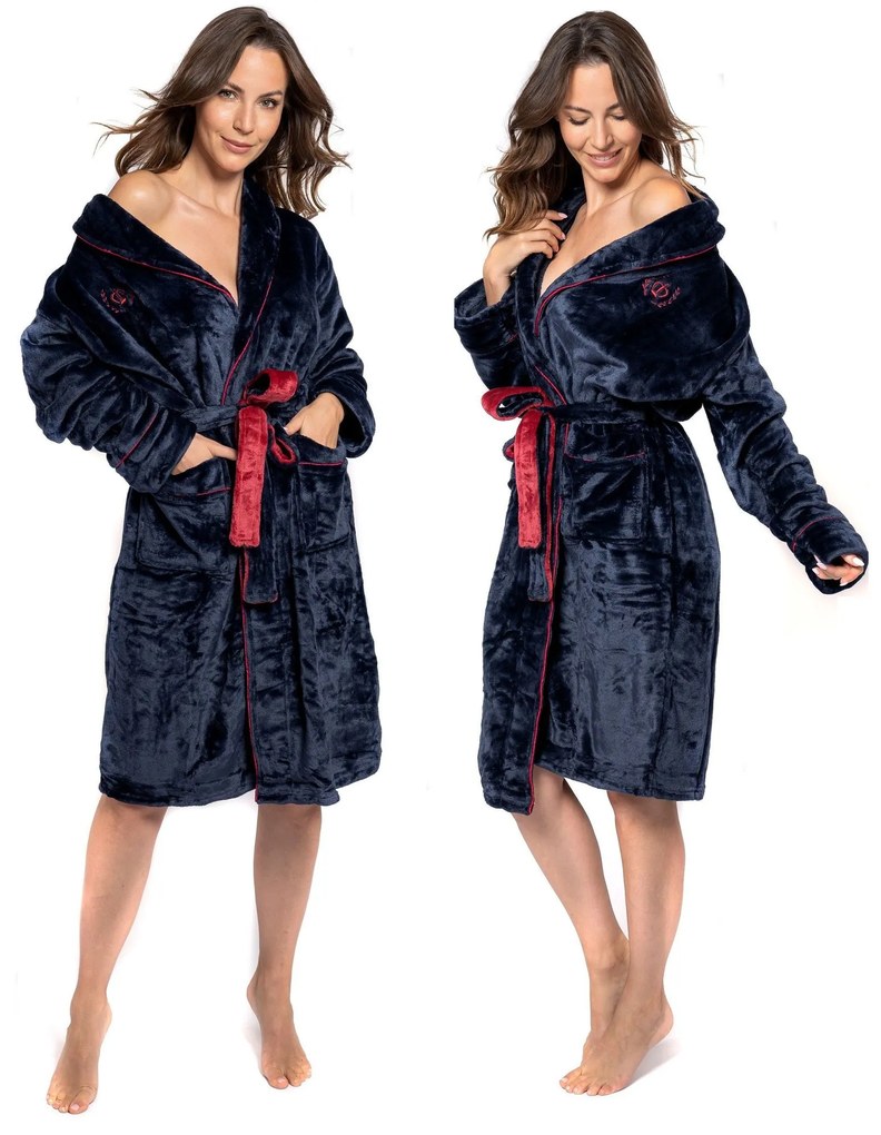 Fürdőköpeny Roger Women Navy Red XL