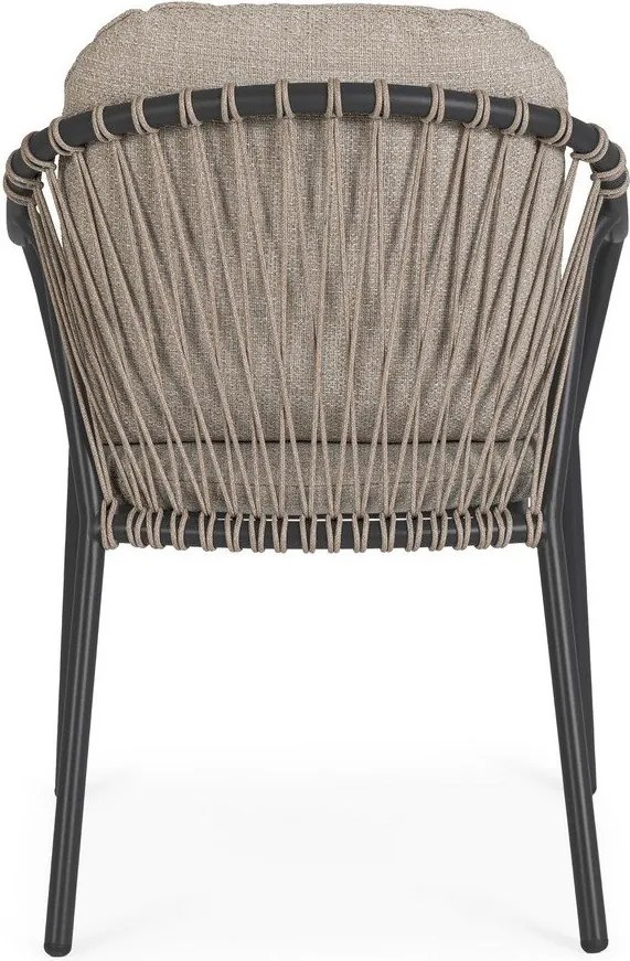 Világosbarna fém kerti szék Edvige – Bizzotto