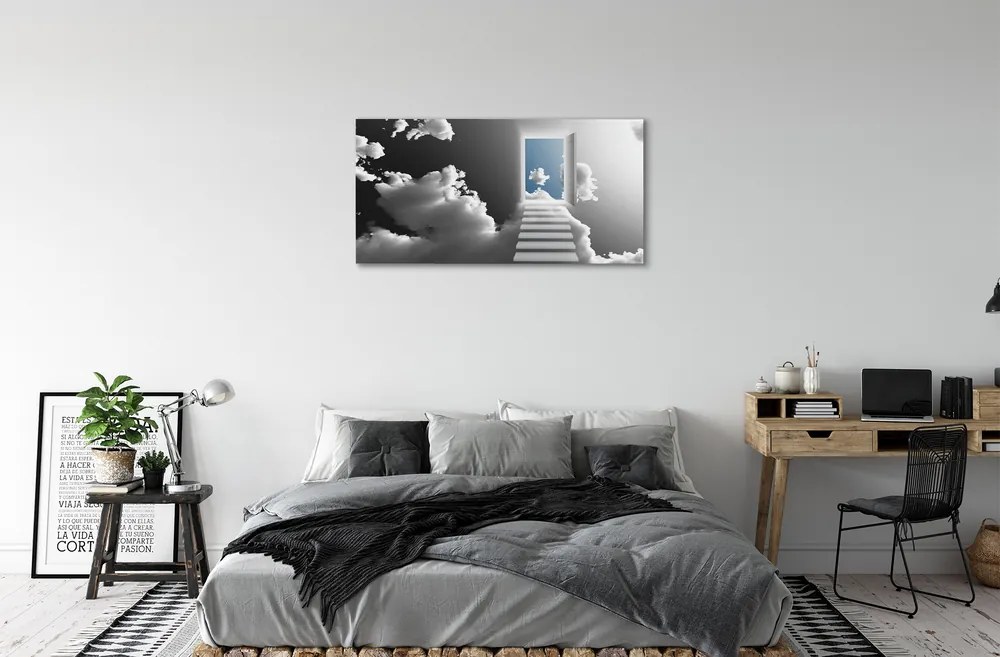 Canvas képek Sky lépcsőház ajtó 100x50 cm