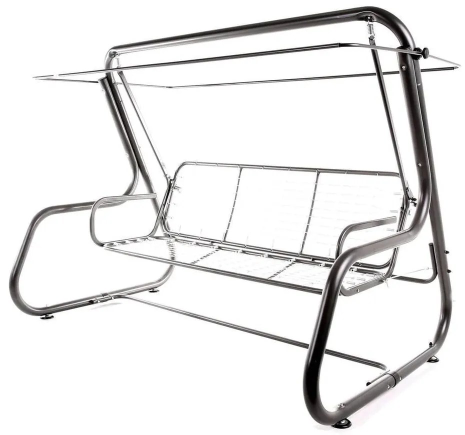 Sötétszürke fém kerti hintaágy Rimini – Dajar