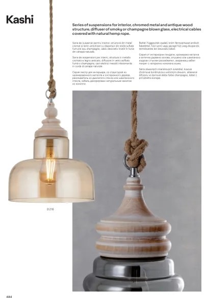 Redo 01-1399 - Függesztékes csillár KASHI 1xE27/42W/230V