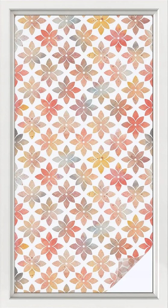 Ablakfólia Szélvédő Adatvédelem Virágos szépség 50x100 cm